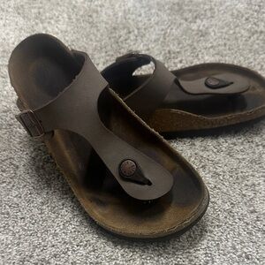 Birkenstock Brown Kids Thong Sandals